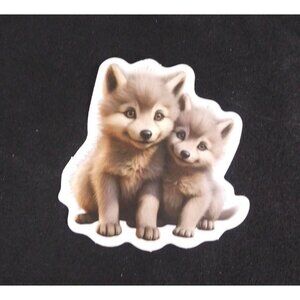 10/$10 Adorable Baby Animal Twins Woodpeckers Sticker 2" x 1.75" (B)